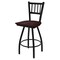 Holland Bar Stool Co 36" Swivel Bar Stool, Black Wrinkle, Dark Cherry Maple Seat 81036BWDCMpl - alternate 1